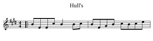 Hull's - staff notation
