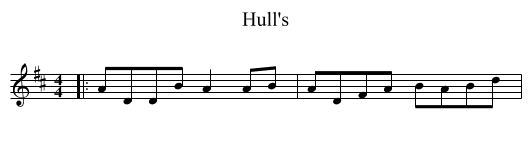 Hull's - staff notation