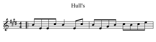 Hull's - staff notation