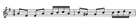 Hultkläppens a-moll-polska - staff notation