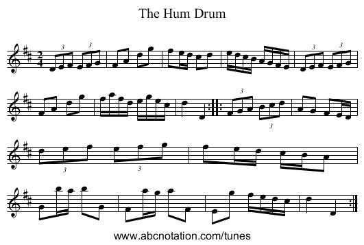 Hum Drum, The - staff notation