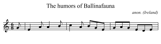 humors of Ballinafauna, The  - staff notation