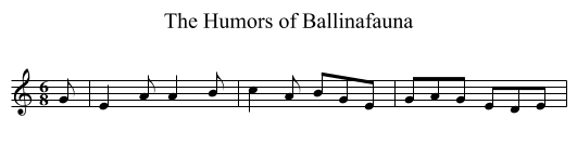 Humors of Ballinafauna, The  - staff notation