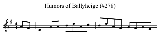 Humors of Ballyheige (#278) - staff notation