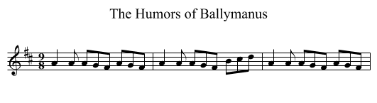 Humors of Ballymanus, The  - staff notation