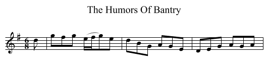Humors Of Bantry, The  - staff notation