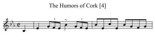 Humors of Cork [4], The - staff notation