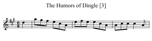 Humors of Dingle [3], The - staff notation
