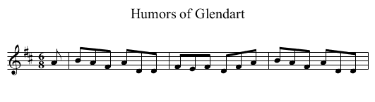 Humors of Glendart - staff notation