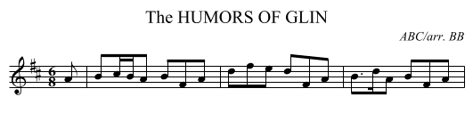 HUMORS OF GLIN, The - staff notation