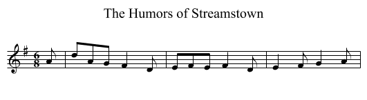 Humors of Streamstown, The - staff notation
