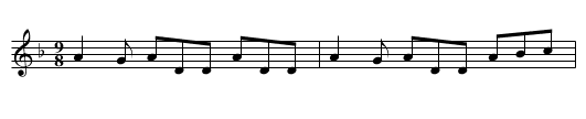 Humors of Whiskey [4] - staff notation