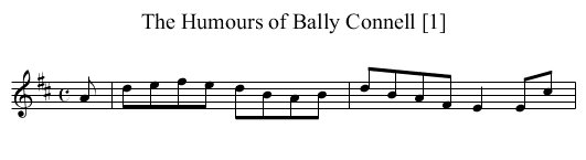 Humours of Bally Connell [1], The - staff notation