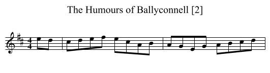 Humours of Ballyconnell [2], The - staff notation