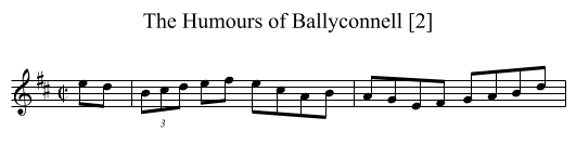 Humours of Ballyconnell [2], The - staff notation