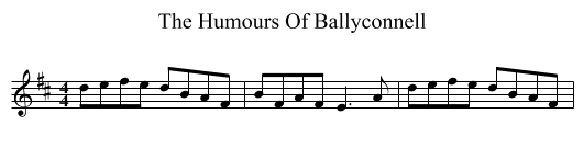 Humours Of Ballyconnell, The  - staff notation