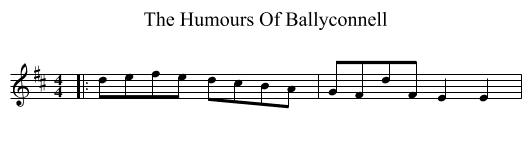Humours Of Ballyconnell, The  - staff notation