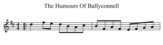 Humours Of Ballyconnell, The  - staff notation