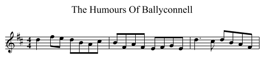 Humours Of Ballyconnell, The  - staff notation