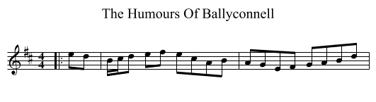 Humours Of Ballyconnell, The  - staff notation