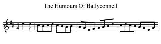 Humours Of Ballyconnell, The  - staff notation