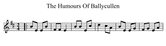 Humours Of Ballycullen, The  - staff notation