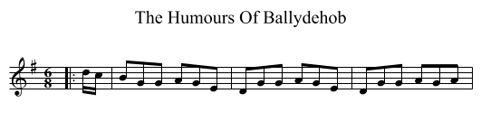 Humours Of Ballydehob, The  - staff notation