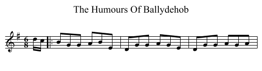 Humours Of Ballydehob, The  - staff notation