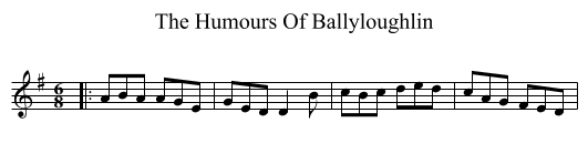 Humours Of Ballyloughlin, The  - staff notation