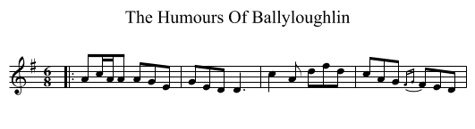 Humours Of Ballyloughlin, The  - staff notation