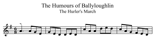 Humours of Ballyloughlin, The - staff notation