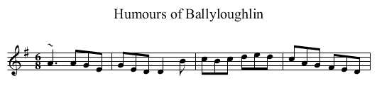 Humours of Ballyloughlin - staff notation