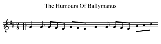 Humours Of Ballymanus, The  - staff notation