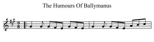 Humours Of Ballymanus, The  - staff notation