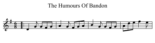 Humours Of Bandon, The  - staff notation