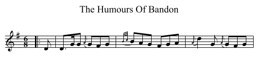 Humours Of Bandon, The  - staff notation