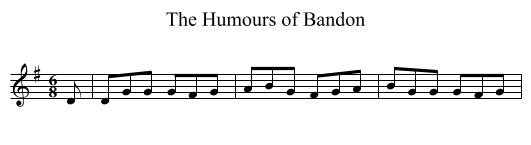 Humours of Bandon, The  - staff notation