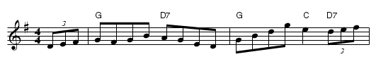 Humours of California - staff notation