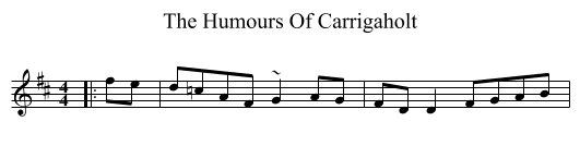 Humours Of Carrigaholt, The  - staff notation