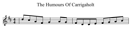 Humours Of Carrigaholt, The  - staff notation