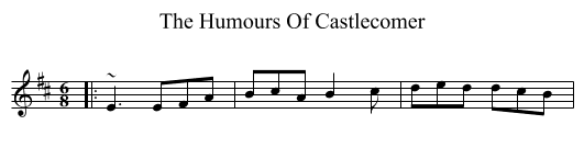 Humours Of Castlecomer, The  - staff notation