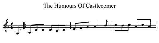 Humours Of Castlecomer, The  - staff notation