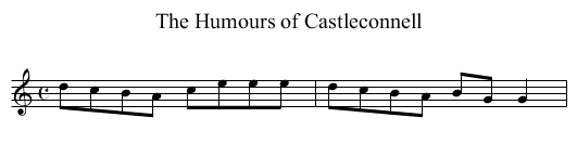 Humours of Castleconnell, The - staff notation