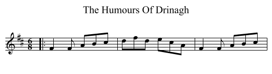 Humours Of Drinagh, The  - staff notation
