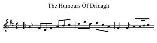 Humours Of Drinagh, The  - staff notation