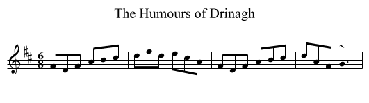 Humours of Drinagh, The - staff notation