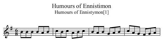 Humours of Ennistimon - staff notation