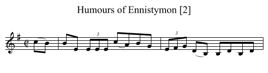 Humours of Ennistymon [2] - staff notation