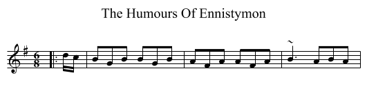 Humours Of Ennistymon, The  - staff notation