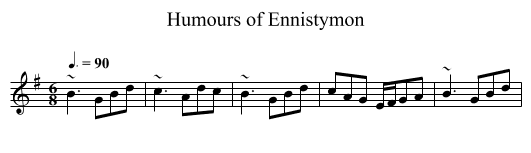 Humours of Ennistymon - staff notation
